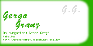 gergo granz business card